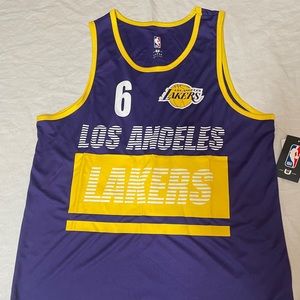 New NBA U Men's LeBron James #6 Los Angeles Lakers Tank Purple Size LARGE